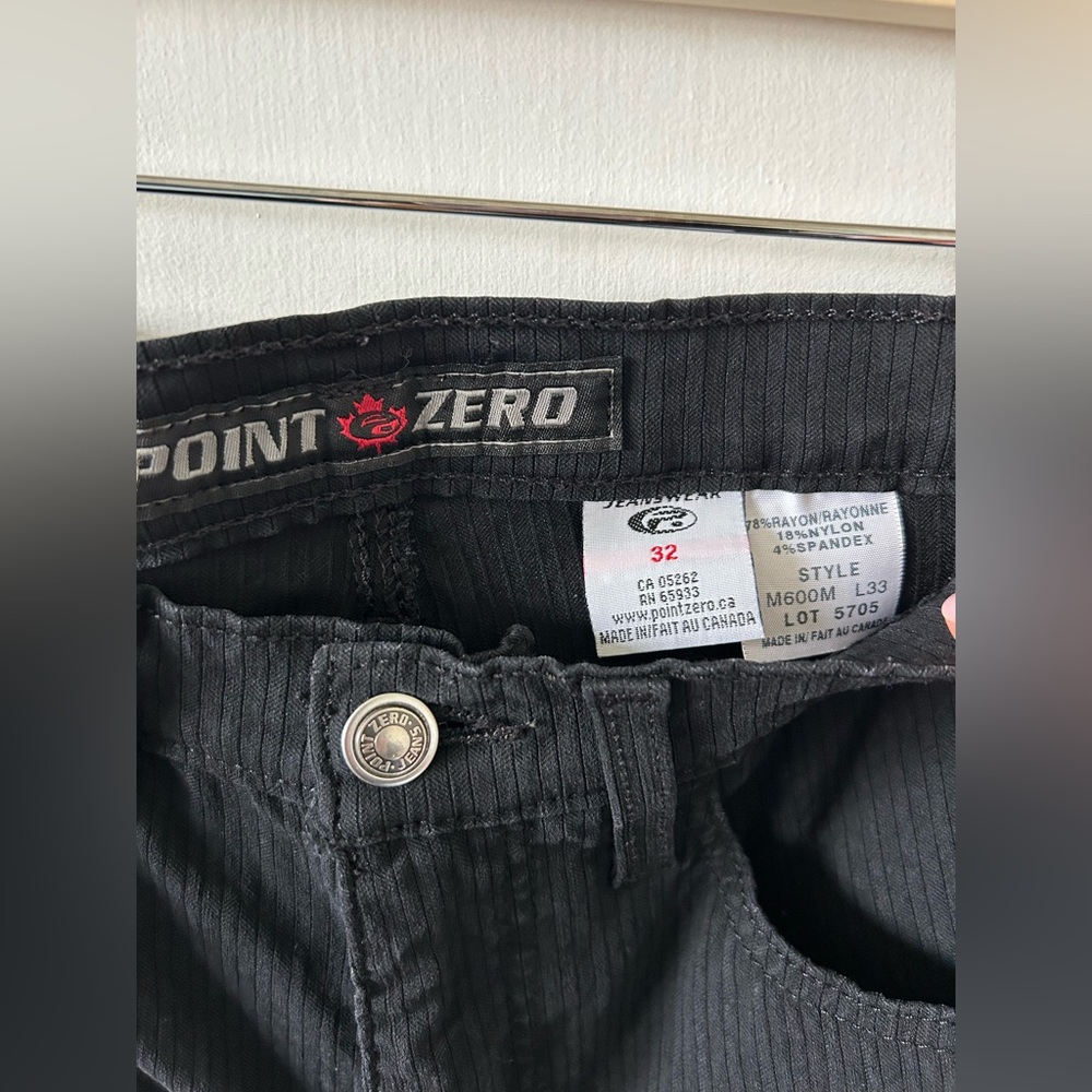 Point Zero Black Textured Pants - Picture 3 of 3